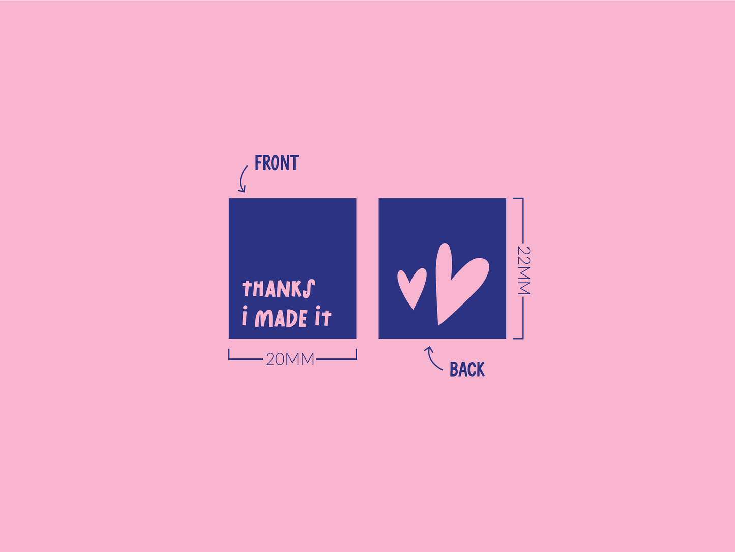 Thanks I made It | Sew In Labels – 10 Pack