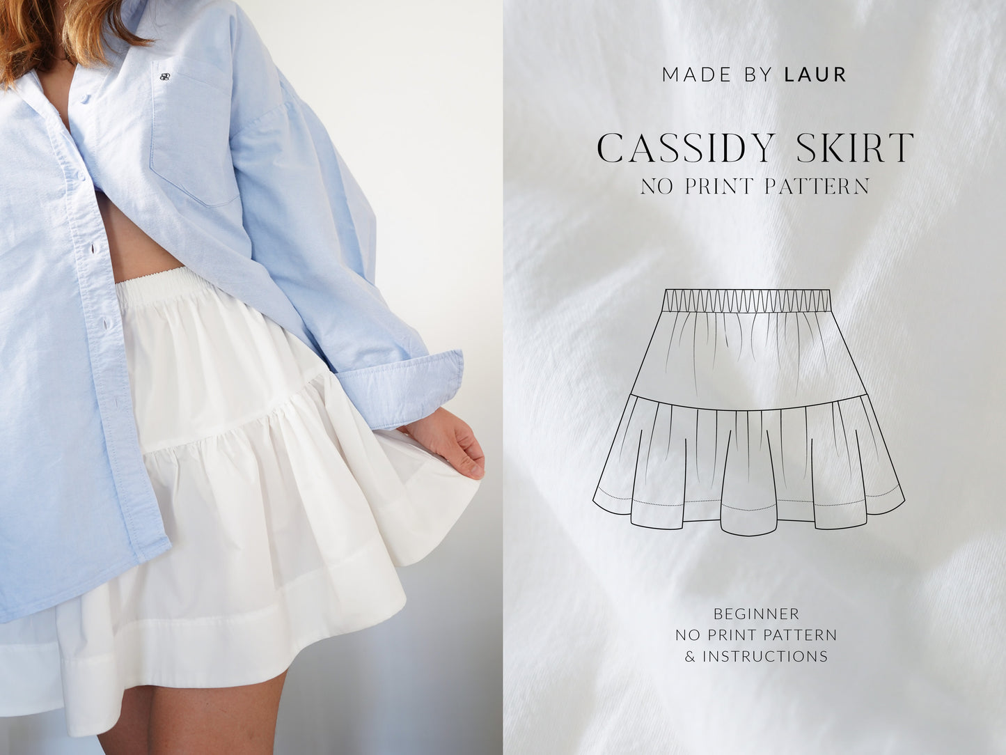 Cassidy Skirt | No Print Sewing Pattern