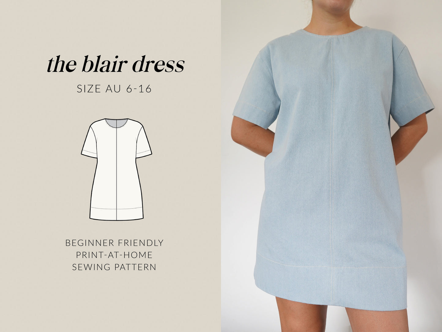 Blair Tee Mini Dress | Digital Sewing Pattern