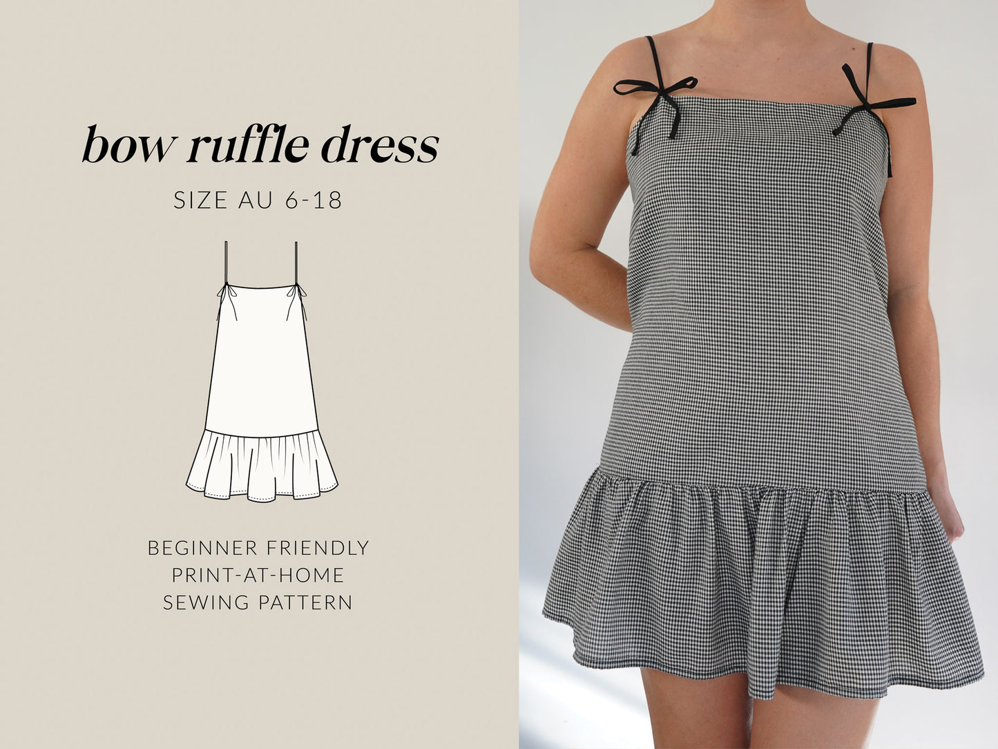 Ruffle Mini Dress | Digital Sewing Pattern