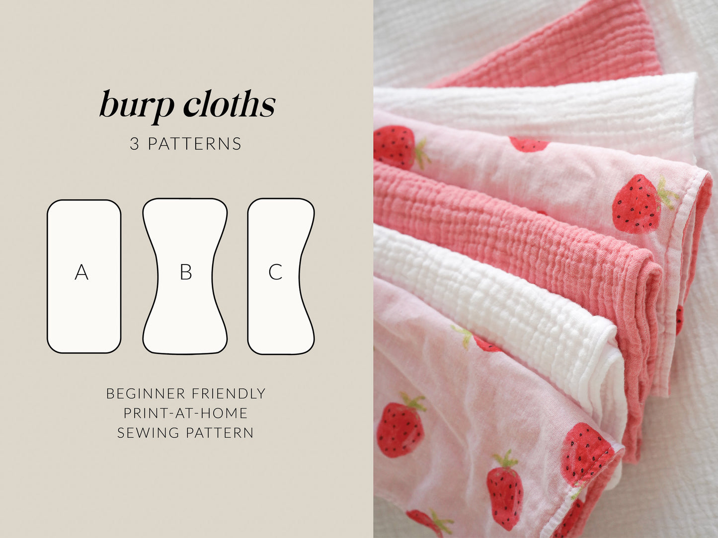 Burp Cloths | Digital Sewing Pattern