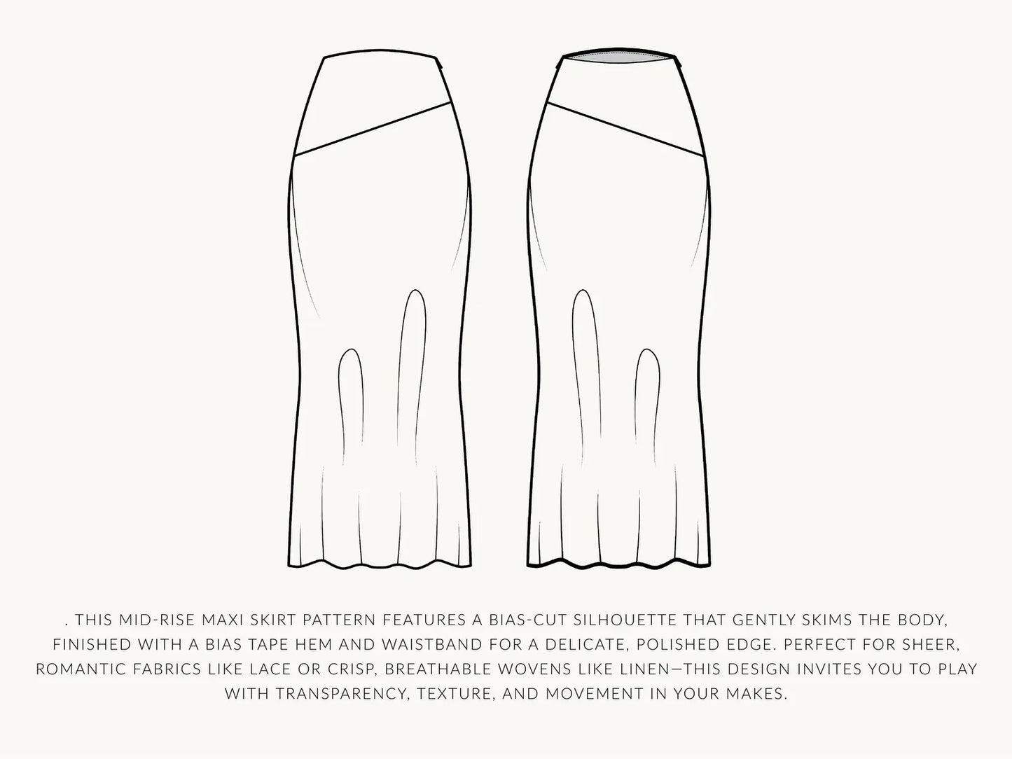 Lace Maxi Skirt | Digital Sewing Pattern