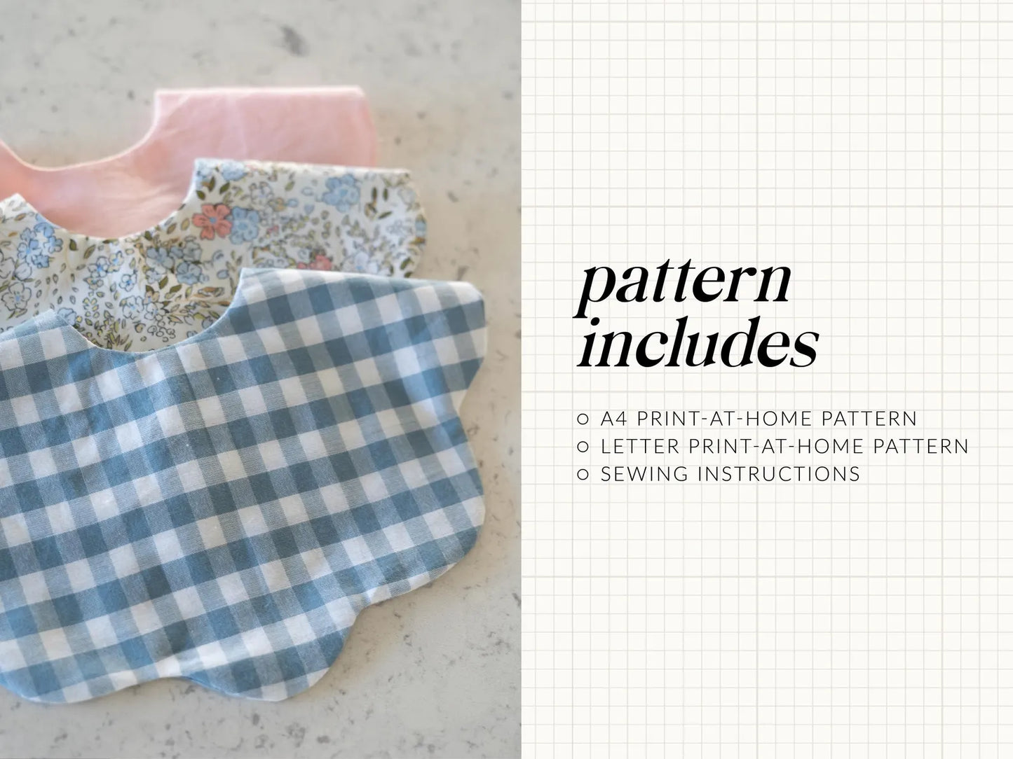 Scalloped Edge Bib | Digital Sewing Pattern